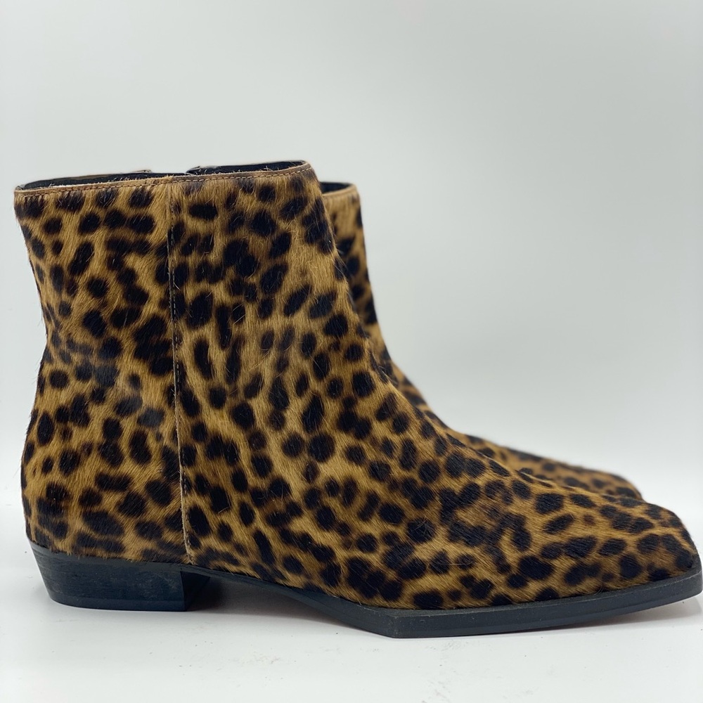 NWOB FRAME Le Maddox Animal Print Genuine Calf Hair Bootie size 6.5